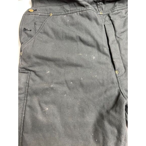 Big Smith black lined canvas bib overalls. Size XL waist 42-44/ - Picture 4 of 11